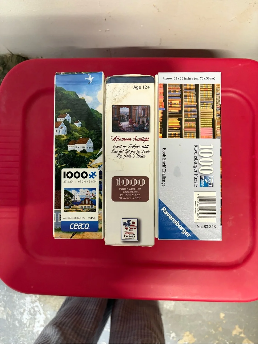 3 jigsaw puzzles - ceaco, ravensburger, elegant interiors
